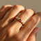 Bague 50 Memory - Bague alliance en or jaune 750 avec diamants et rubis 58 Facettes