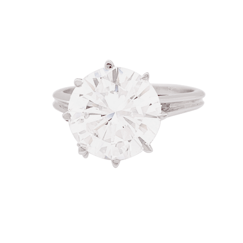 Bague 53 Solitaire - Bague en or blanc 750 sertie d’un diamant 4,02 ct 58 Facettes 34293