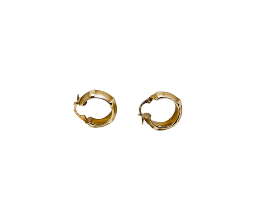 Large hoop earrings in amati and shiny yellow gold 58 Facettes