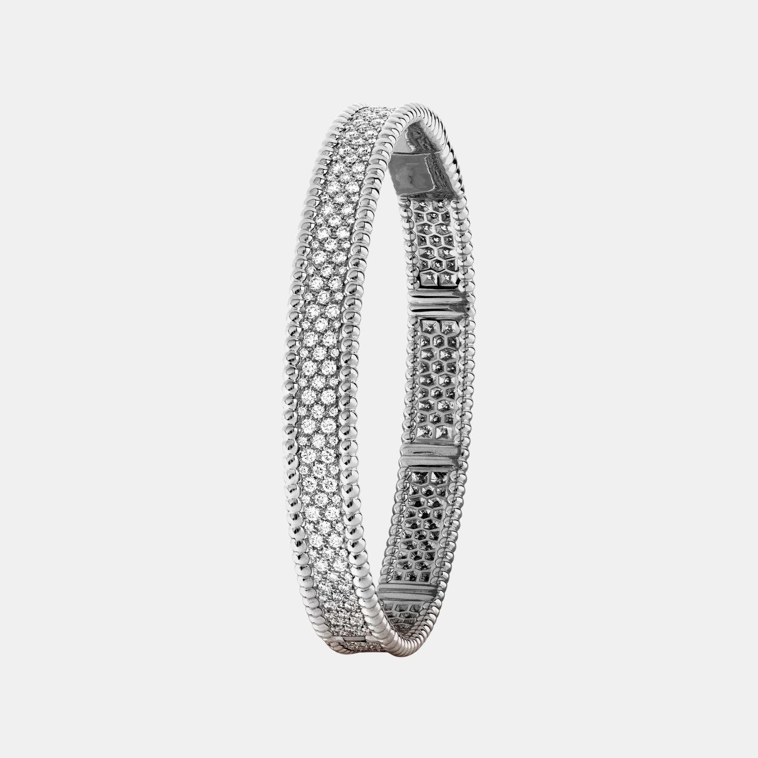 Bracelet Perlée Or blanc Diamant 3.37ct
