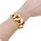 Bracelet Bracelet vintage en or jaune 750 serti d’améthystes, grenats et quartz rutile 58 Facettes 35227