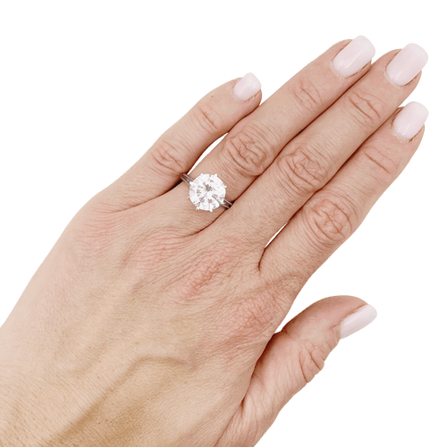 Bague 53 Solitaire - Bague en or blanc 750 sertie d’un diamant 4,02 ct 58 Facettes 34293