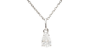 Collier Collier solitaire or blanc diamant poire 58 Facettes 32702