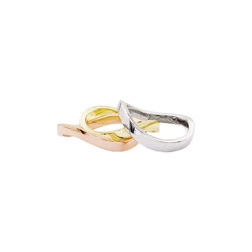 Bague 54 Dinh Van - Bague trois anneaux en or blanc, jaune et rose 58 Facettes 35259
