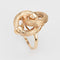Bague Bague nœud infini vintage années 1970 en or jaune 14k, corail et rubis 58 Facettes G12466