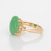 Bague 53.5 Bague Jadeite Jade Vintage Or Jaune 58 Facettes G12670