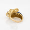 Bague 58 Bague lion vintage en or jaune 18 carats, diamants, rubis et émail bleu 58 Facettes G12697