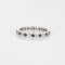 Bague 48.5 Bague d’éternité en or blanc 14 carats, diamants et saphirs 58 Facettes G12720