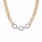 Collier Collier ras-de-cou - Gourmette vintage en or jaune 14 carats et diamants 58 Facettes G13174