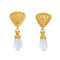 Boucles d'oreilles Maija Neimanis - Boucles d'oreilles aigue-marine en or jaune 22 carats et diamants 58 Facettes G13368