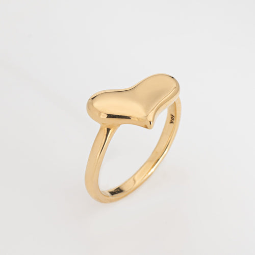 Bague 53 Angela Cummings - Bague cœur vintage en or jaune 18 carats 58 Facettes G13407