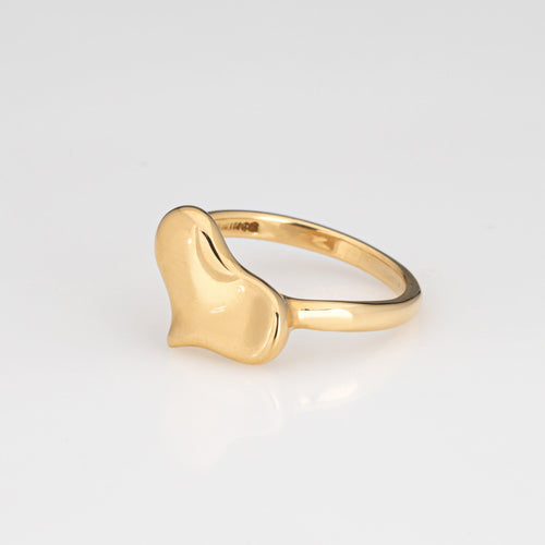 Bague 53 Angela Cummings - Bague cœur vintage en or jaune 18 carats 58 Facettes G13407