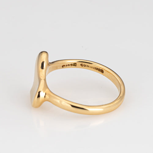 Bague 53 Angela Cummings - Bague cœur vintage en or jaune 18 carats 58 Facettes G13407