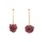 Boucles d'oreilles Boucles d’oreilles pendantes grappe de tourmalines roses en or jaune 14k 58 Facettes G13434