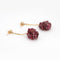 Boucles d'oreilles Boucles d’oreilles pendantes grappe de tourmalines roses en or jaune 14k 58 Facettes G13434