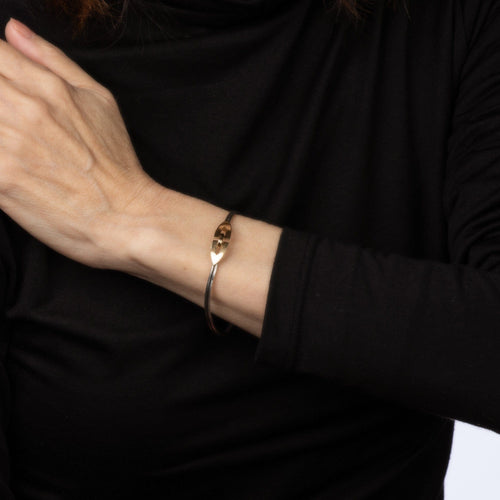 Bracelet Cartier - Bracelet jonc vintage en argent et or jaune 18 carats 58 Facettes G13441