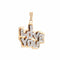 Pendentif I Love You - Pendentif 3D en or jaune 14k et diamants 58 Facettes G13470