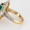 Bague 54 Bague cocktail vintage en or jaune 18 carats, émeraude et diamants 58 Facettes G13550