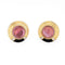 Boucles d'oreilles Boucles d’oreilles vintage en or jaune 18k, tourmaline rose, onyx et diamants 58 Facettes G13605