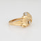 Bague 52.5 Bague dôme à volutes vintage en or jaune 14K et diamants 58 Facettes G13622