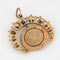 Pendentif Pendentif vintage - Calendrier aztèque en or jaune 18k/14k et turquoise 58 Facettes G13626