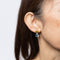 Boucles d'oreilles Boucles d'oreilles pendantes en or 18k, péridot, topaze bleue et diamants 58 Facettes G13657