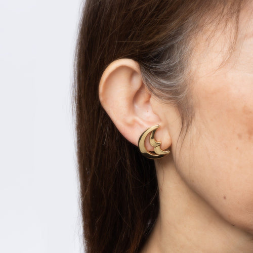 Boucles d'oreilles Tiffany & Co Paloma Picasso - Boucles d’oreilles lune croissante en or jaune 18 carats 58 Facettes G13659