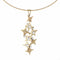 Collier Collier rétro étoile cascade en or jaune 14 carats et diamants 58 Facettes G13680