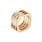 Bague 52 Bague carrée cage vintage en or jaune, blanc et rose 14k 58 Facettes G13697