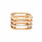 Bague 52 Bague carrée cage vintage en or jaune, blanc et rose 14k 58 Facettes G13697