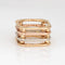 Bague 52 Bague carrée cage vintage en or jaune, blanc et rose 14k 58 Facettes G13697