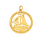 Pendentif Pendentif voilier en or jaune 24k 58 Facettes G13720