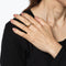 Bague 46 Bague hexagonale en or jaune 18 carats et onyx blanc 58 Facettes G13905