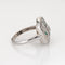 Bague 57 Art déco - Bague vintage en or blanc 14k, diamants et émeraudes 58 Facettes G13914