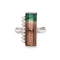 Bague 49 Bague en platine 900 avec tourmaline bicolore et diamants 58 Facettes G13922