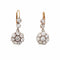 Boucles d'oreilles Boucles d'oreilles anciennes - Pendantes en or jaune 14k, argent et diamants 2,50 ct 58 Facettes G13932