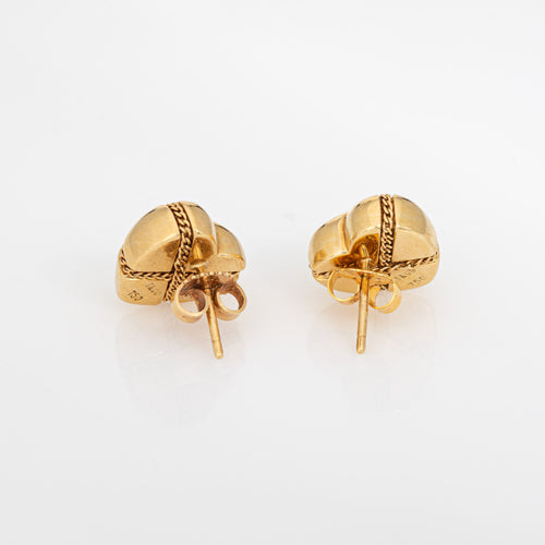 Boucles d'oreilles Tiffany & Co - Boucles d’oreilles chaîne Cross My Heart en or jaune 18k 58 Facettes G13955