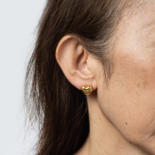 Boucles d'oreilles Tiffany & Co - Boucles d’oreilles chaîne Cross My Heart en or jaune 18k 58 Facettes G13955