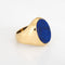Bague 52 Cartier - Bague chevalière vintage en or jaune 18k et lapis-lazuli 58 Facettes G13985