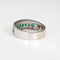 Bague 53.5 Bague bandeau en or blanc 18k, émeraudes et diamants 58 Facettes G14005
