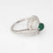Bague 62 Art déco - Bague en platine 900 à émeraude, pierre de lune et diamants 58 Facettes G14027