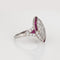 Bague 50 Art déco - Bague navette diamants et rubis en platine 900 58 Facettes G14042