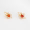Boucles d'oreilles Boucles d’oreilles puces araignée vintage en or jaune 14k et ambre 58 Facettes G14059