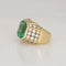 Bague 49 Bague vintage - Émeraude colombienne naturelle 6,05 ct et diamants en or jaune 18 ct 58 Facettes G14081