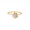 Bague 55 Bague tulipe vintage en or jaune 14 carats et diamants 58 Facettes G14099