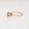 Bague 55 Bague tulipe vintage en or jaune 14 carats et diamants 58 Facettes G14099