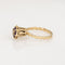 Bague 50 Bague tulipe vintage en or jaune 14 carats, améthystes et diamant 58 Facettes G14104