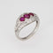 Bague Bague Art déco vintage en or blanc 14 carats, rubis et diamants 58 Facettes G14120