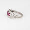 Bague Bague Art déco vintage en or blanc 14 carats, rubis et diamants 58 Facettes G14120