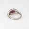 Bague Bague Art déco vintage en or blanc 14 carats, rubis et diamants 58 Facettes G14120